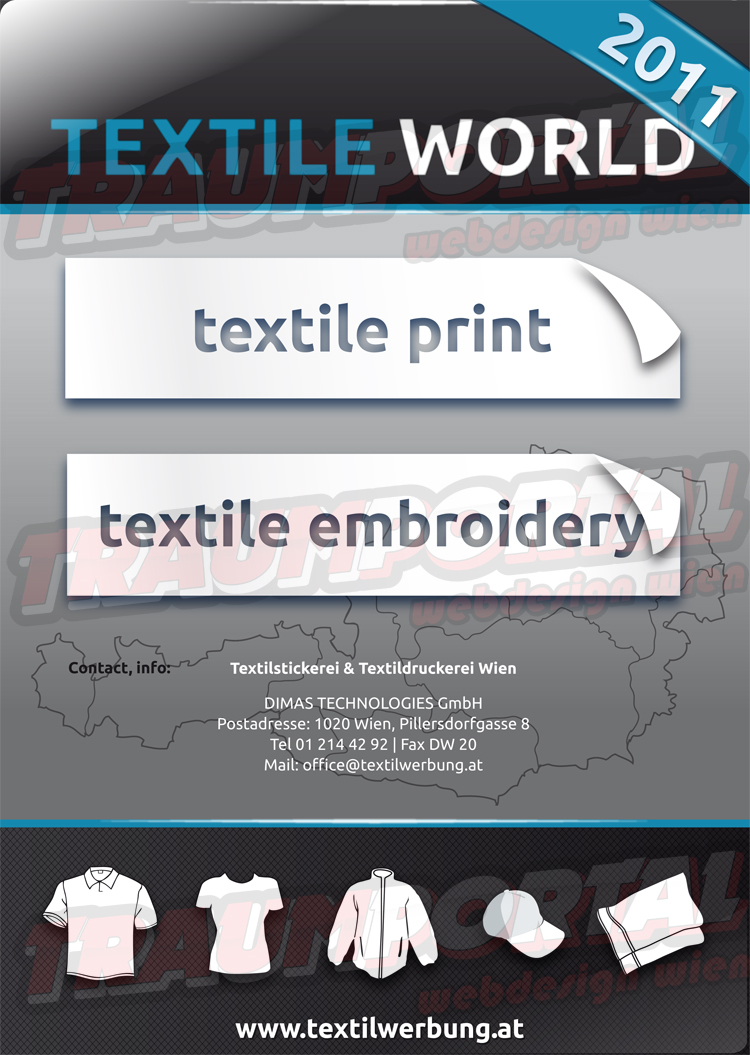 Textilwerbung Broschüre Cover