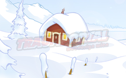 Schnee Winter Blockhütte Holzhütte im Schnee